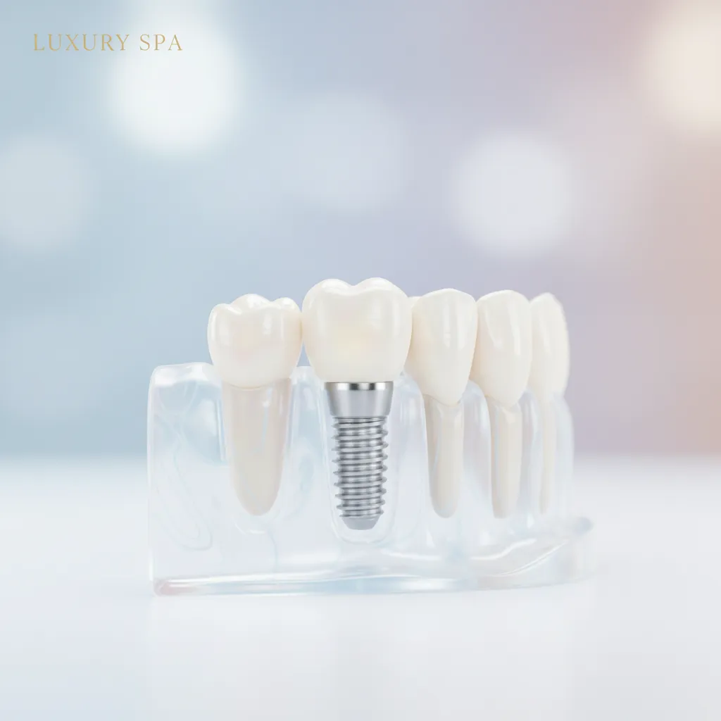 Dentiste Bô Sourire en train d'examiner un patient pour pose d'implant dentaire à Rabat