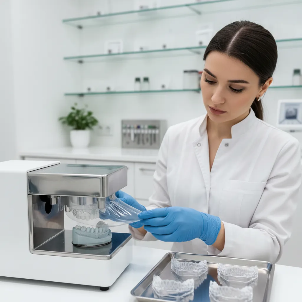 Patient avec gouttière à Bô Sourire Rabat